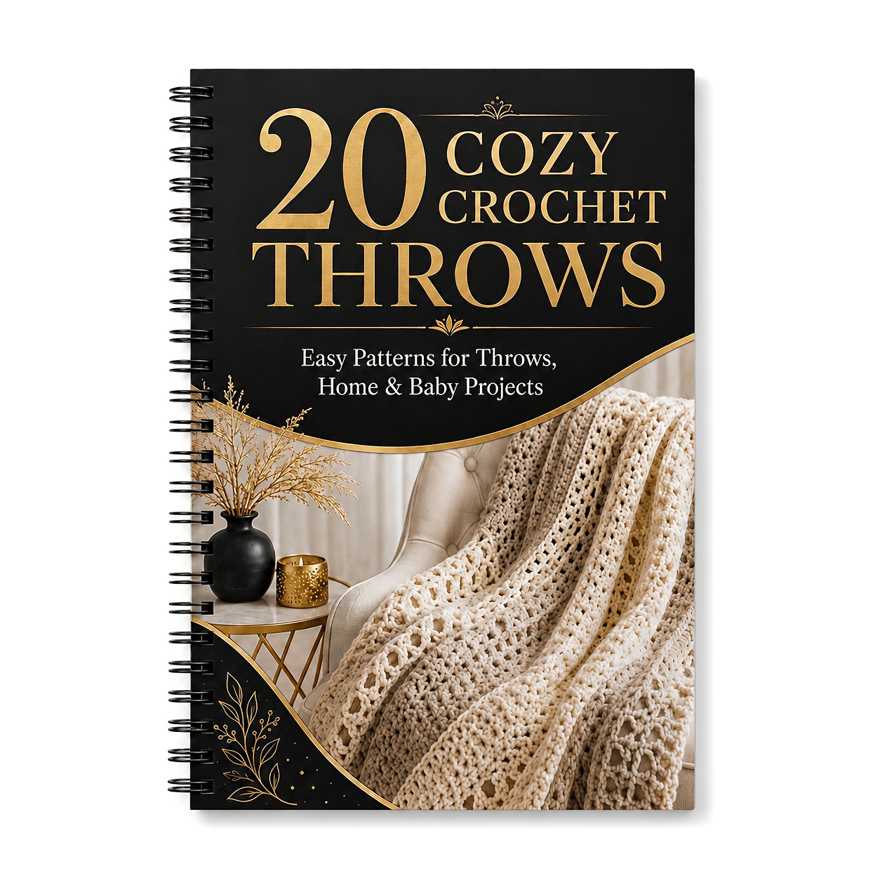 TEMU Carnet créatif à boucles au crochet - Journal de A5 fait main avec inspiration , convient aux passionnés de tricot pour enregistrer des modèles