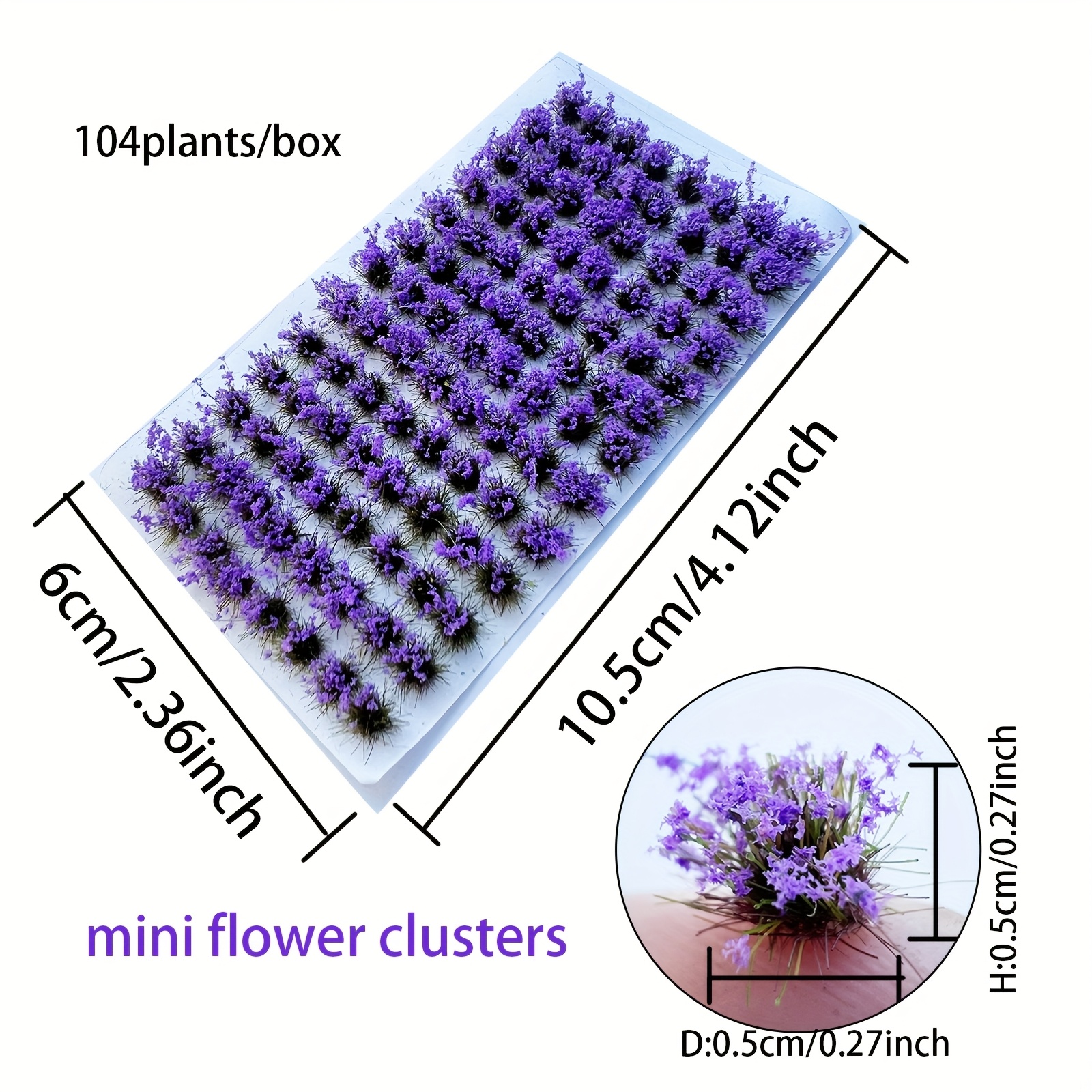 Miniature Model Flower Clusters, Realistic Plastic For Diorama Park And Garden Scenes, Diy Craft Accessories For Architectural Sand Table Displays