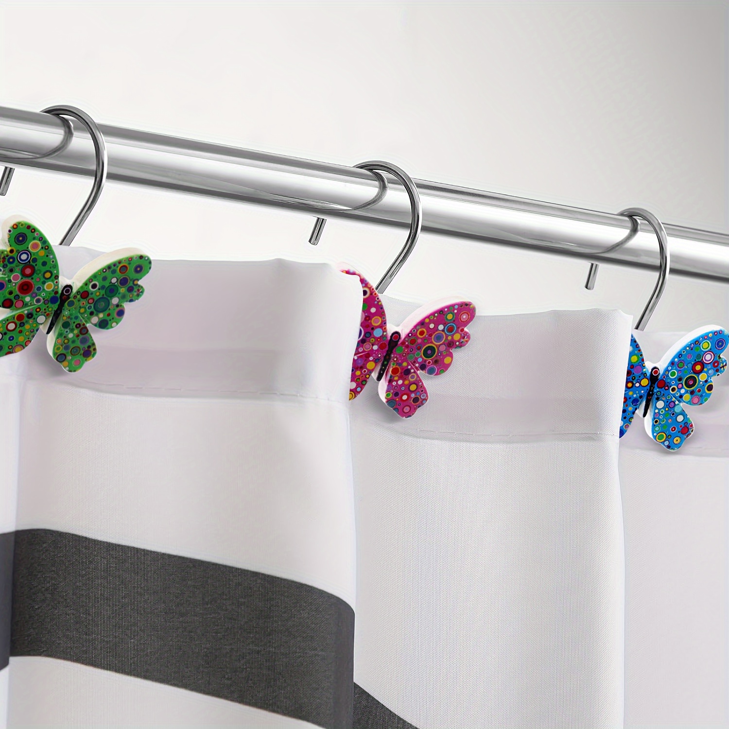 Shower Curtain Hook Creative Butterfly Waterproof Rust proof - Temu