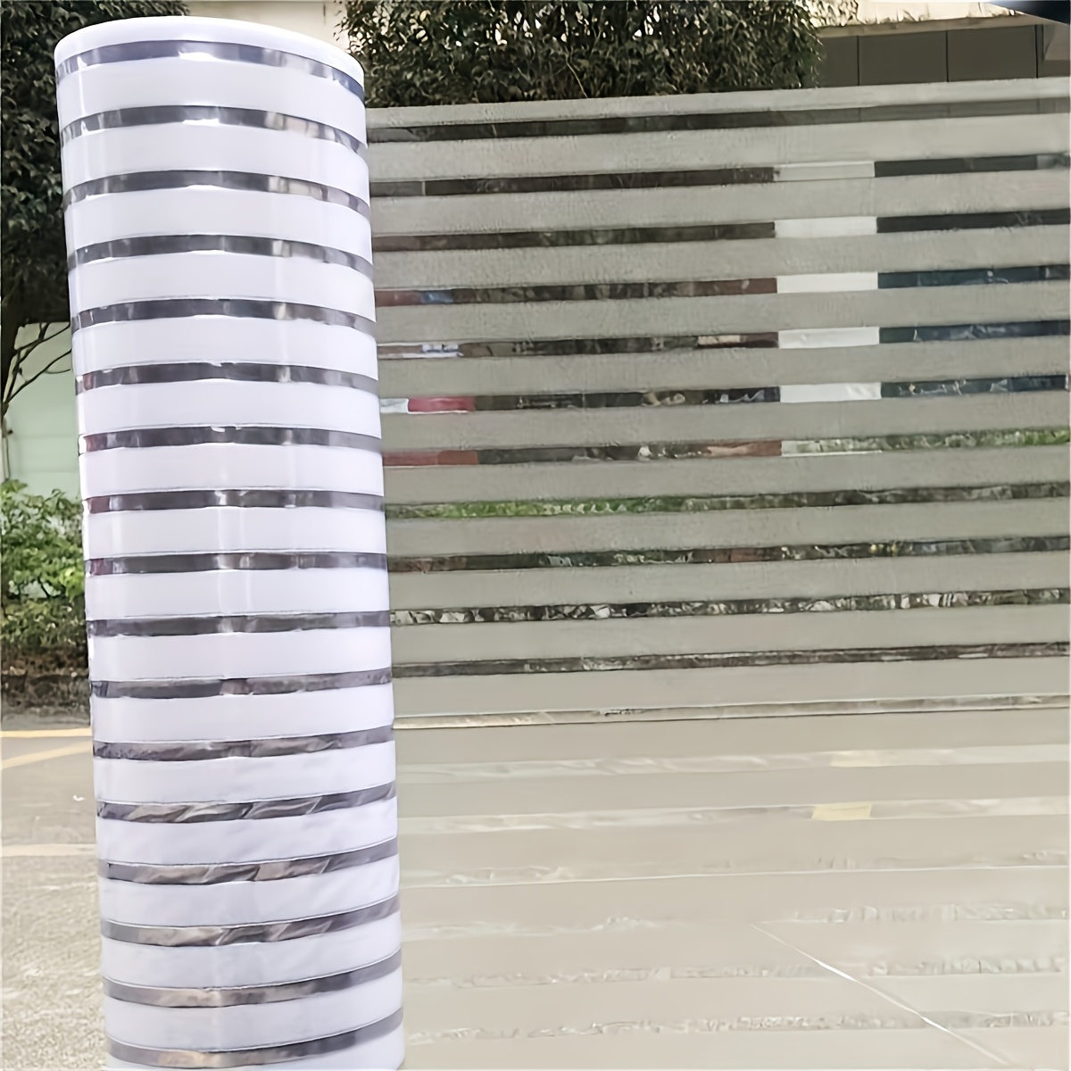 TEMU 1pc Static Cling Privacy Window Film Suitable For - Pvc Glass Covering With Static Adhesive Panels, No Glue/glass Removal System, Easy & Stick