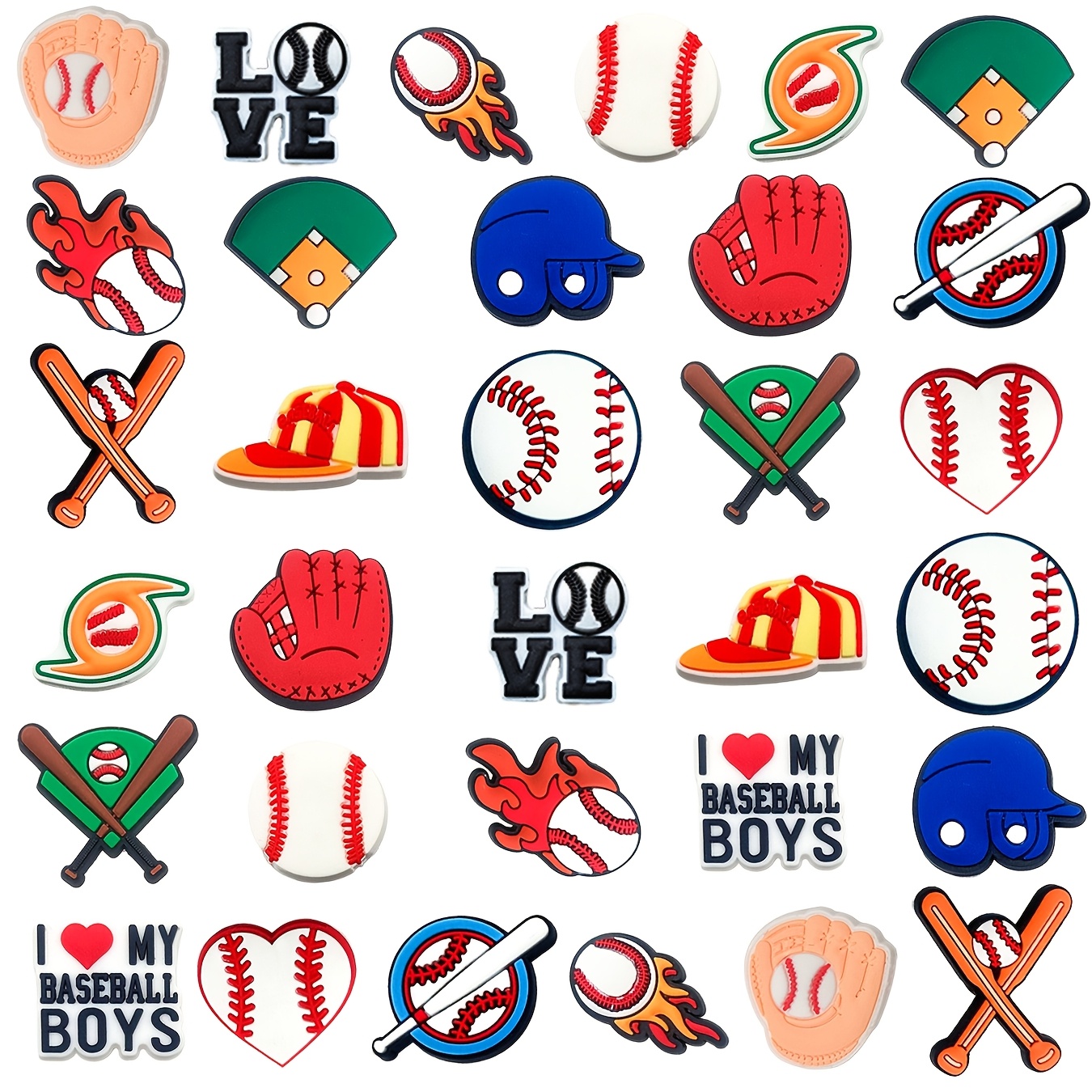 

32pcs Baseball Series Pvc Set, Baseball Glove, Baseball Bat, , Fun