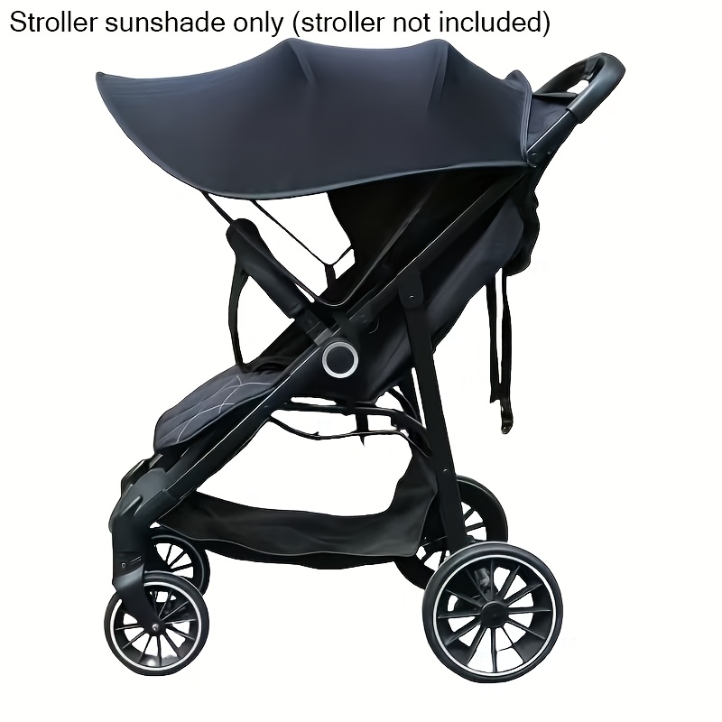 E-shop Sonnenschutzhaube für Kinderwagen, Zubehör für Babywagen, UV-Schutz, Sonnenschutzabdeckung, Einfarbig Schwarz