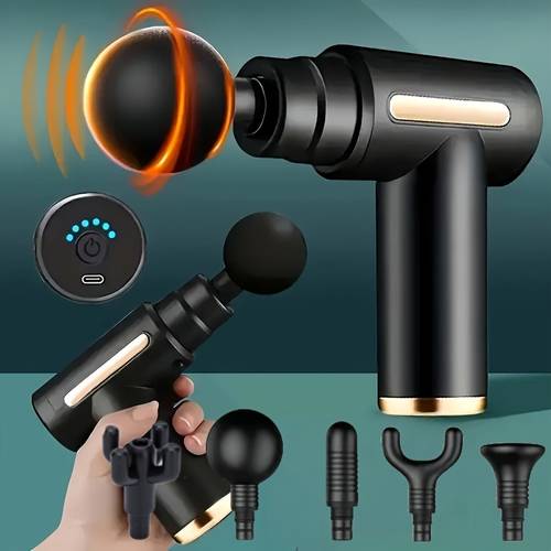 1pc fascia electric massage gun deep tissue tapping portable handheld with brushless motor speed control relieves muscle suitable for use in sports gyms