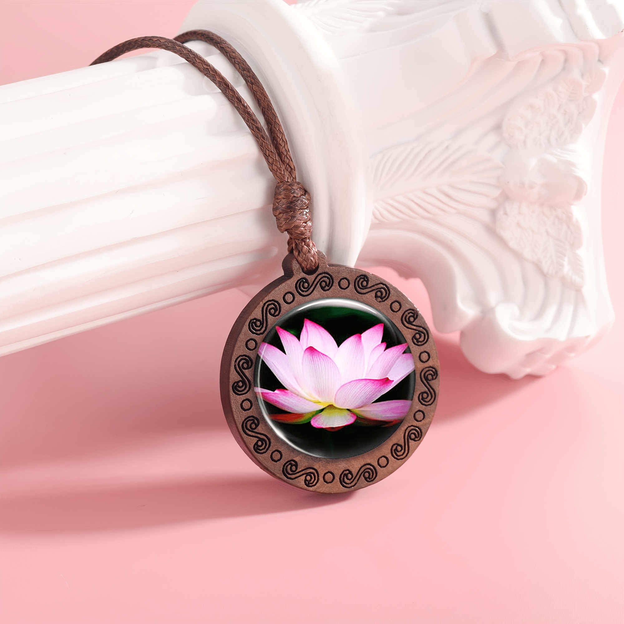 Handmade Vintage Necklace with Vibrant Pattern and Gemstones