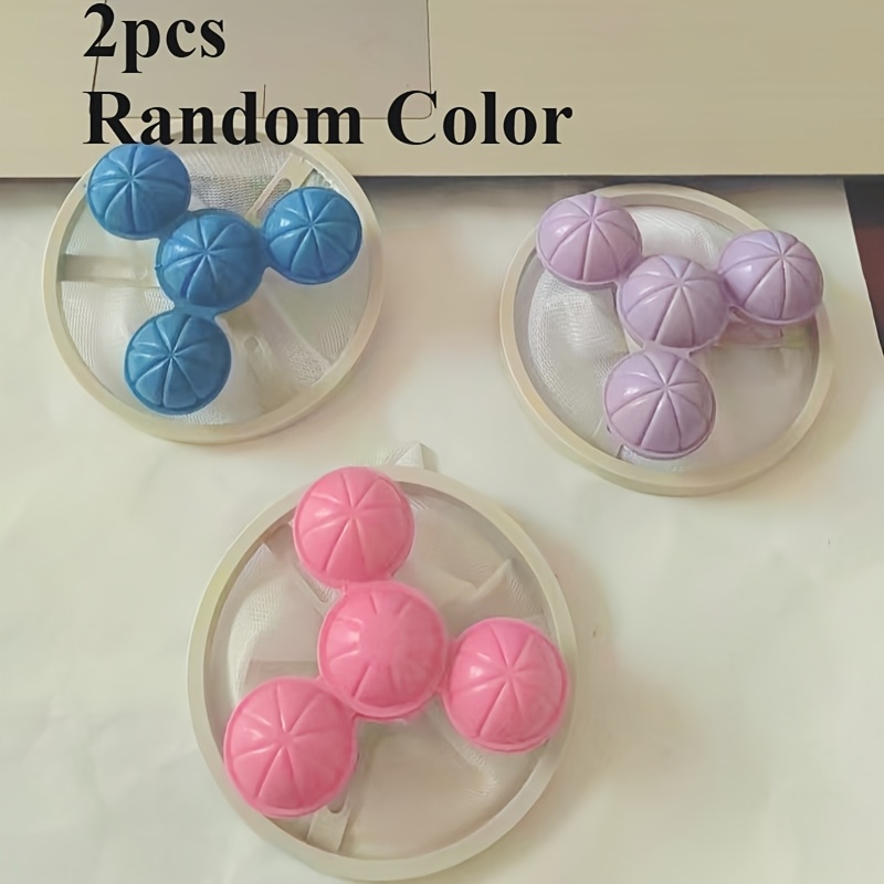 TEMU 2pcs Random Color Washing Machine Floating Filters, Home Cleaning Tools, Automatically Collect Hair And Small . Efficient Floating Design,
