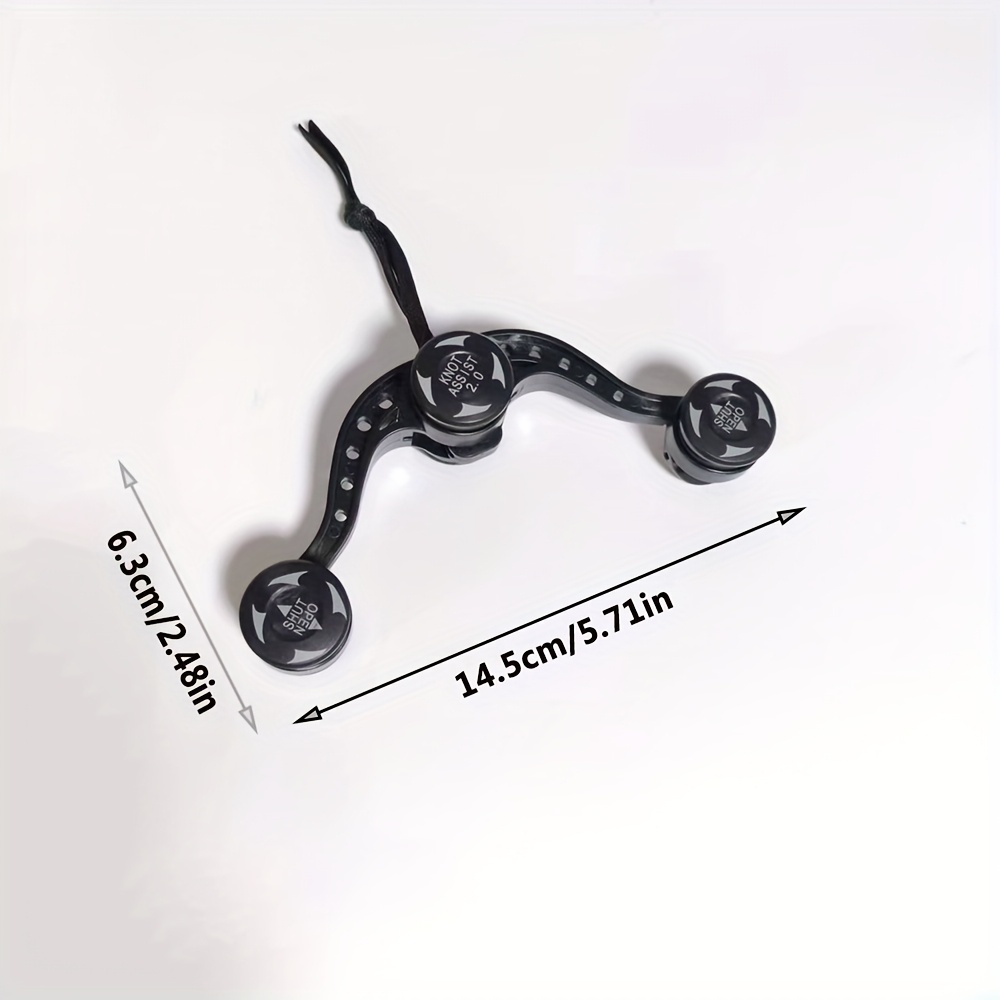 TEMU 1pc Black Fishing Line Spooler, Lure Leader Knot Tyer, Ice Fishing And Sea Fishing Line Tying Tool, Portable Fishing Gadget Accessory