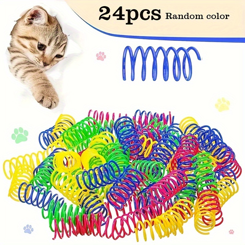 Multicolor Plastic Spring Cat Toys Interactive Coil Spiral - Temu Germany