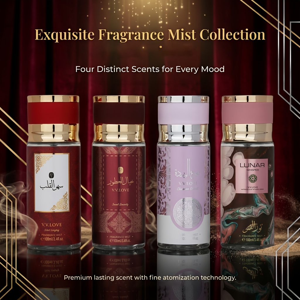 [women's Perfume Spray Set] Set Of 4 Bottles, Floral, Gourmand Oriental, Floral, Different Fragrances, Fresh And Long-lasting, Fine Mist, Suitable For Holiday Gifts, Enhance Your Temperament