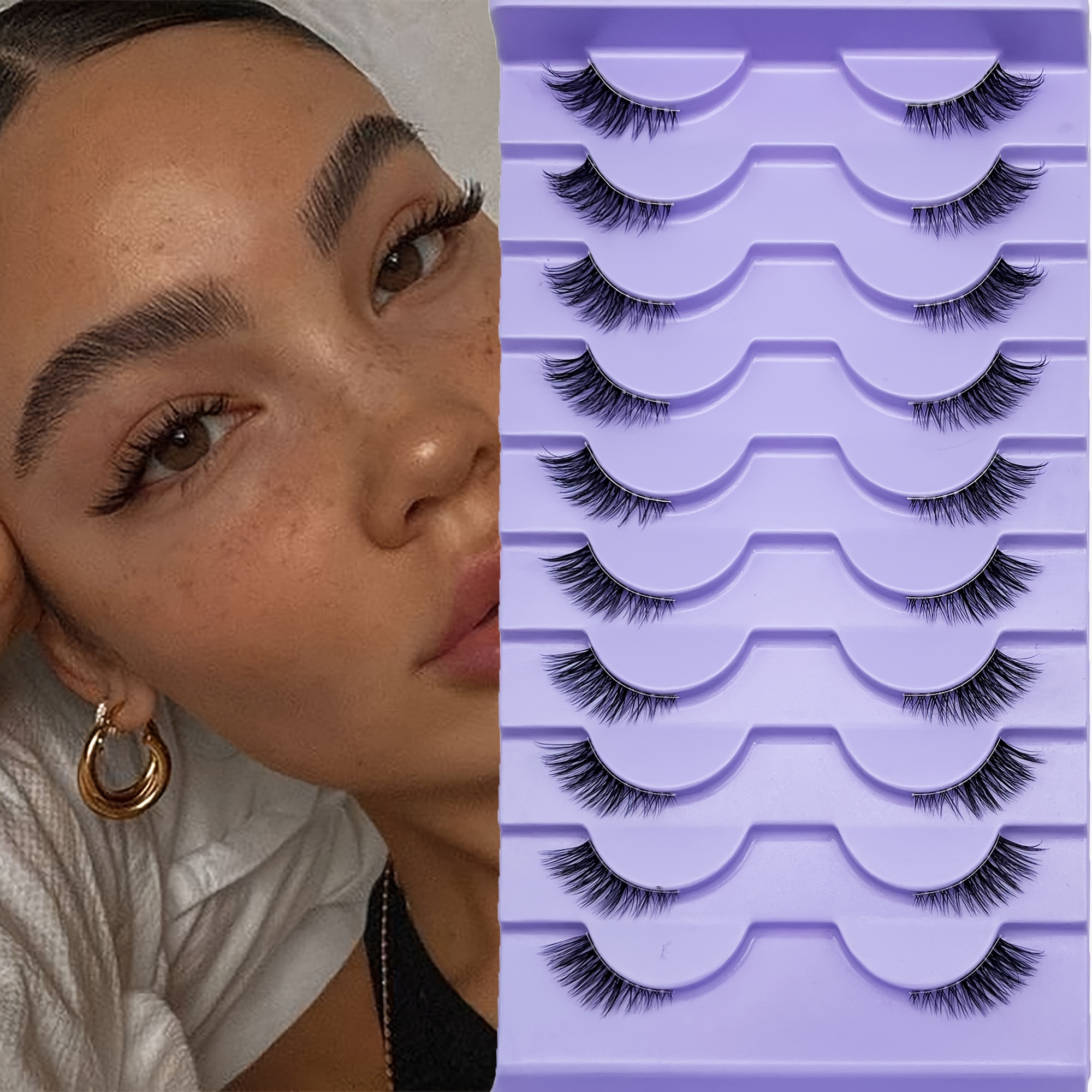 

10 Pairs Fox Eyelashes 3-5-9mm Length Eyelashes Eyelashes And Eyelashes Suitable For Beginners To Suitable For Dating