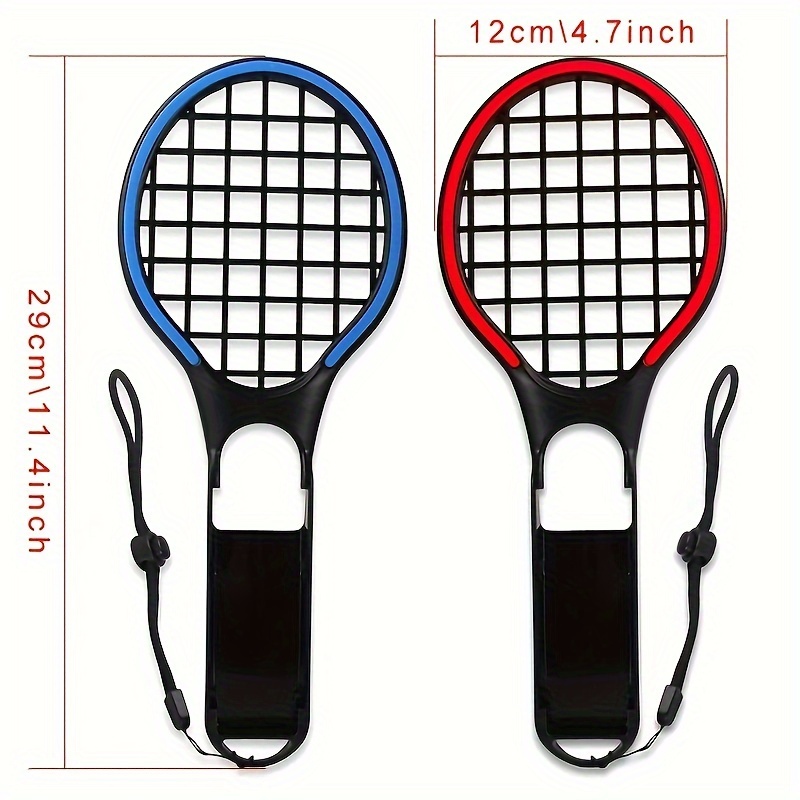 スイッチ OLED 用テニス ラケット、スイッチ スポーツ ゲームまたはマリオテニス エース ゲーム用ハンドグリップ - ブルーとレッド