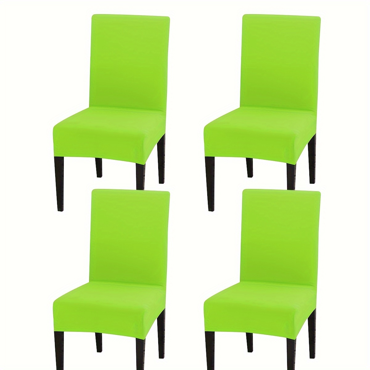 Image of 4/6pcs Solid/multi Color Elastic S Size Chair Covers, Furniture Protector For Home Decor Living Room Kitchen Dining