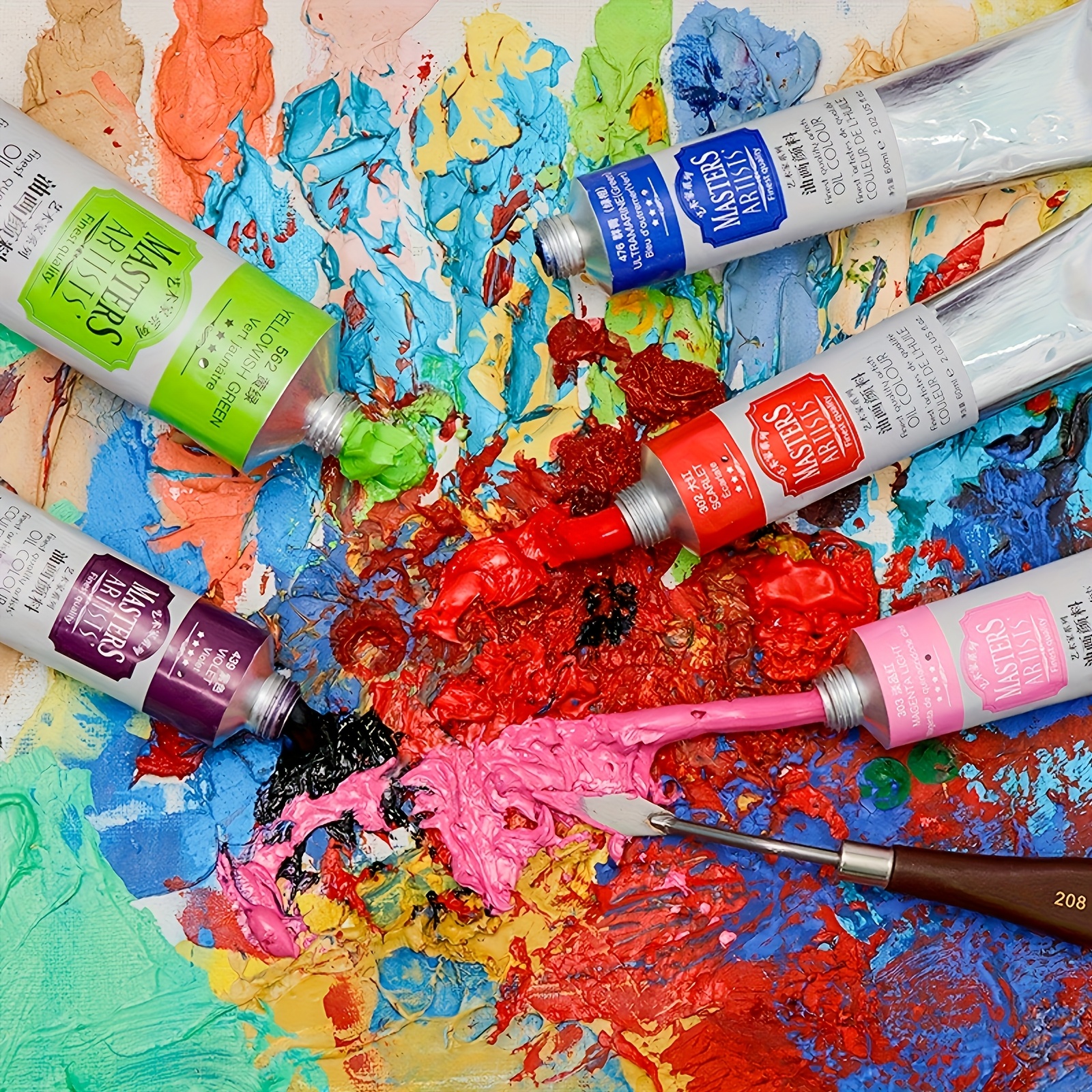 6 Colors Oil-Based Marie's Block Printing Ink, 100 Ml