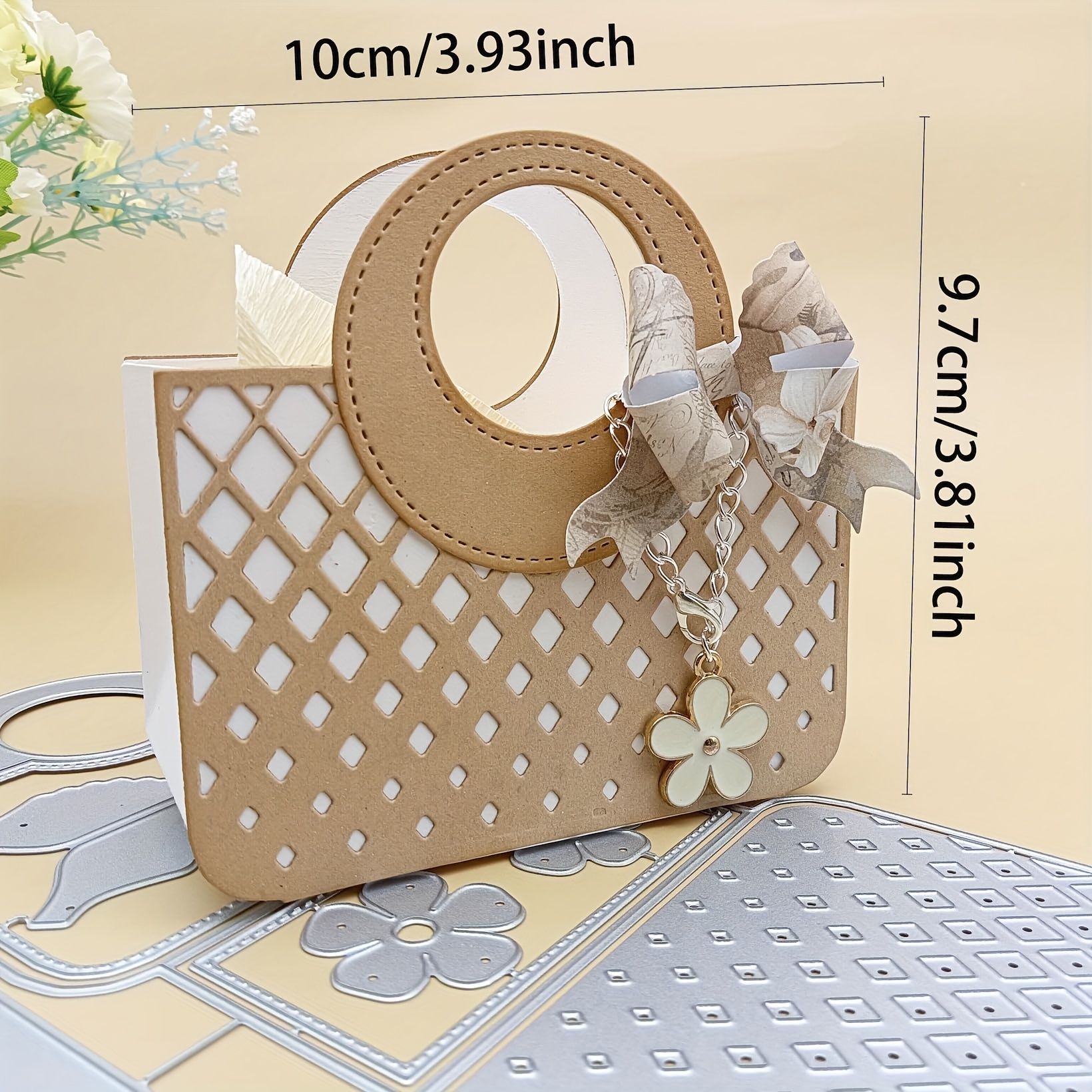 2024 new 1set tote bag gift box metal cutting die cut diy Temu