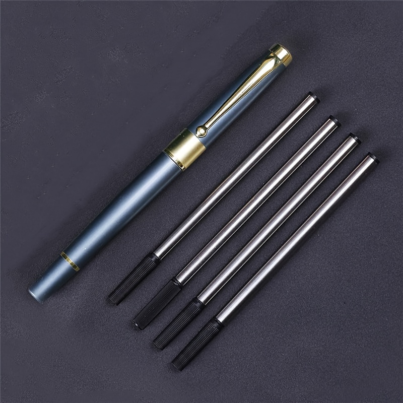 1pc Pen +4pcs Pen Refill /1pc Pen +2pcs Pen Refill Gift Set, The Best Ballpoint Pen Gift For Male And Female Executives, Office Luxury Neutral Pen Width 0.5mm Filled.