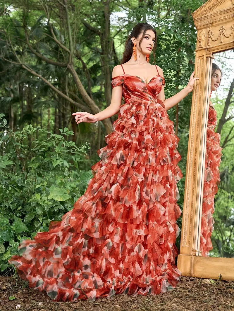 elegant shoulder multi tiered vibrant red floral - Temu Mauritius elegant shoulder multi tiered vibrant red floral - Temu Mauritius