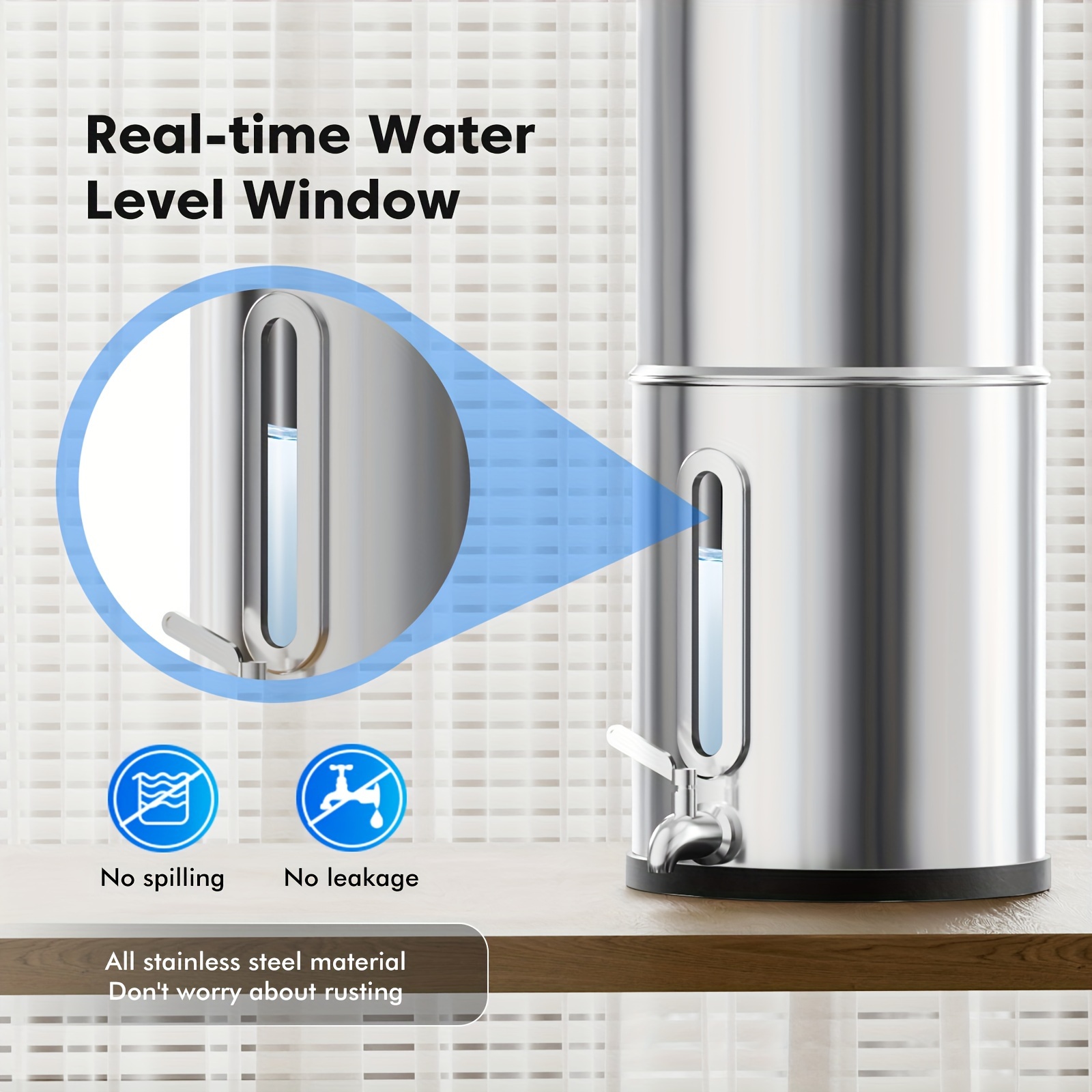 

Home Kitchen Table Detachable Gravity Bucket Water Purifier Water Filter Removes Chlorine Impurities And Other Substances