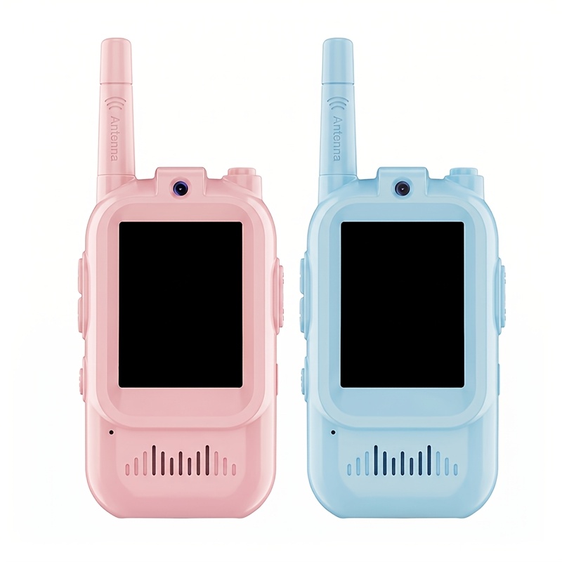 TEMU 2pcs Video Walkie-talkie Set With Hd Camera & Voice Changer - Uhf Handheld Radios, Wireless Couple/ Communication For Outdoor Camping, Travel,
