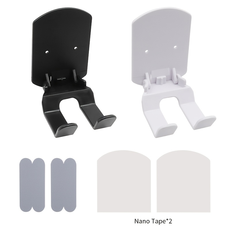 E-shop Set mit 2 Game Controller Haltern | Beschädigen keine Wände, Kopfhörer aufhängbar, aus ABS-Material, Nicht, Erhältlich in Schwarz und Weiß