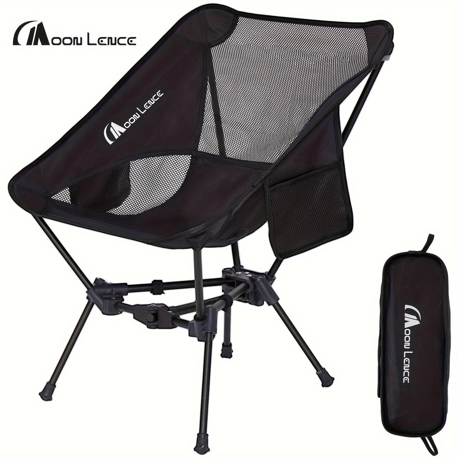 

Moon Lence Portable Camping Chair Backpacking Chair - The 4th Generation Ultralight Folding Chair - Compact, Lightweight Foldable Chairs For Hiking Mountaineering Beach