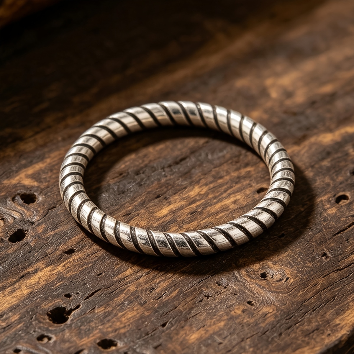 Women's Vintage Finger Wrap Thread Ring, Retro Style