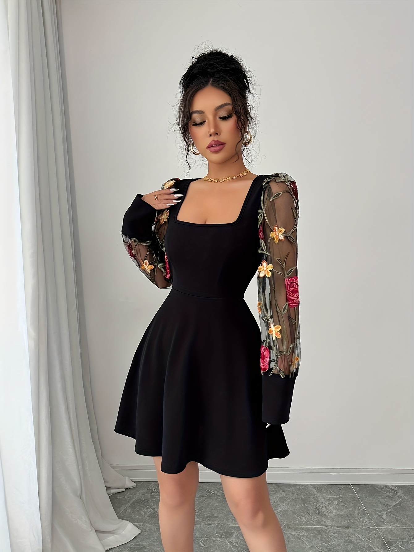 rose embroidered maxi dress White Maxi Dress with Embroidered Roses