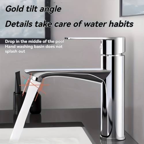 single hole modern chrome plated bathroom faucet water saving technology hot and single handle operation suitable for wash and vanities durable plated faucet