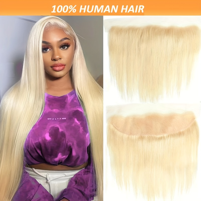 

Women's 13x4 Straight Lace Frontal Closure, Transparent Pre- Natural Hairline, Soft Silky Human Hair, Suitable For All, 12 Inch