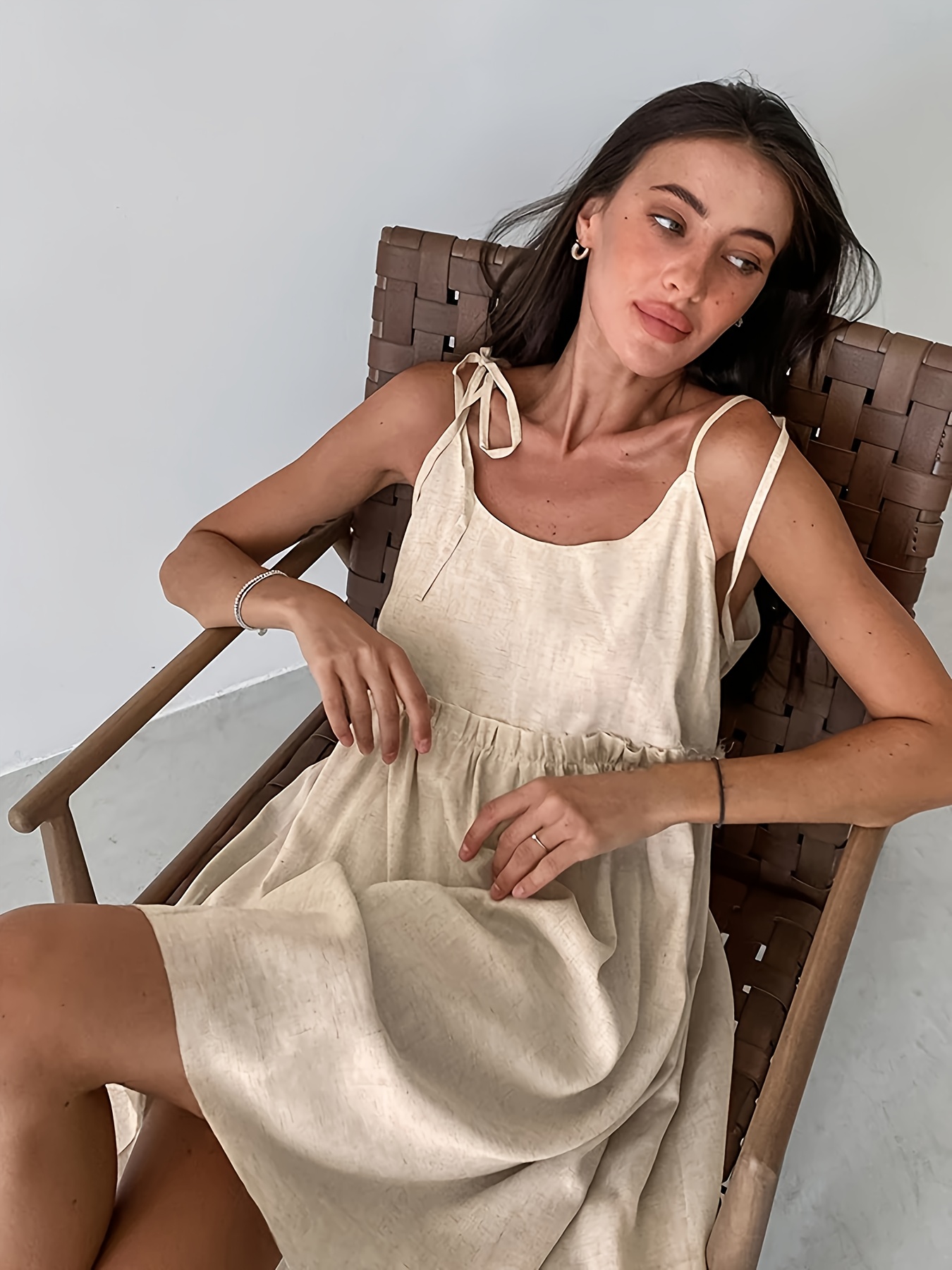 beige color dress for wedding guest Couture Club Dress 1G198 In Nude – Nicola Ross main image 1