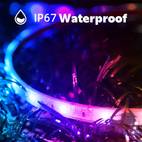100ft lights and7 led lights christmas lights outdoor 44key remote and app control color changing with music sync timing function for indoor and outdoor walls railings pools roof decorations