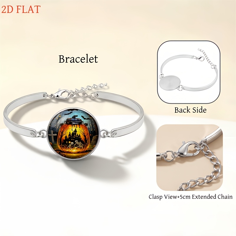 5pc Women's Halloween Pumpkin Lantern Jewellery Set, Festive Gift