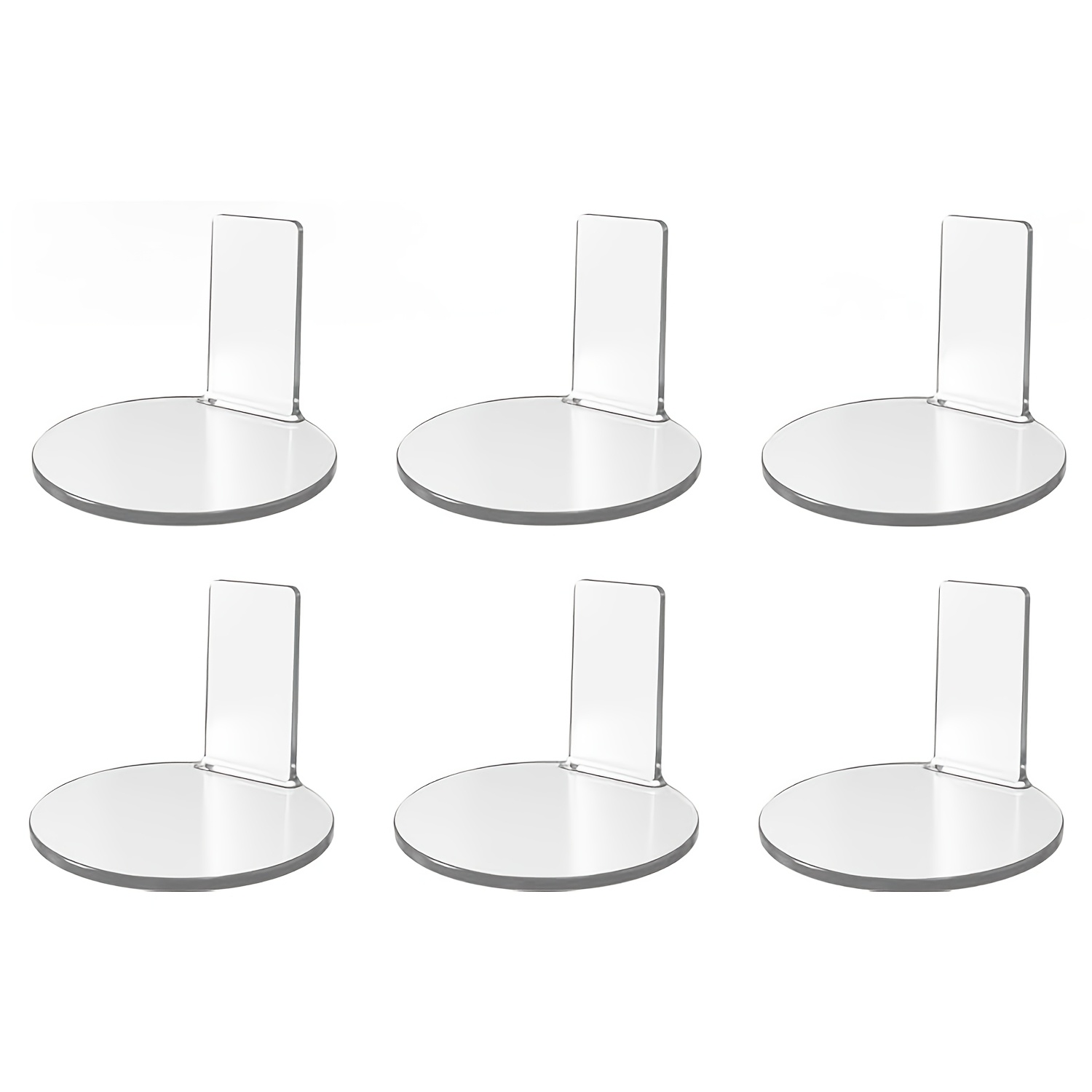 TEMU 6pcs Transparent Acrylic Shelves, No-drill L-shaped Wall Display Rack, Display Storage Bracket, Floating Shelves