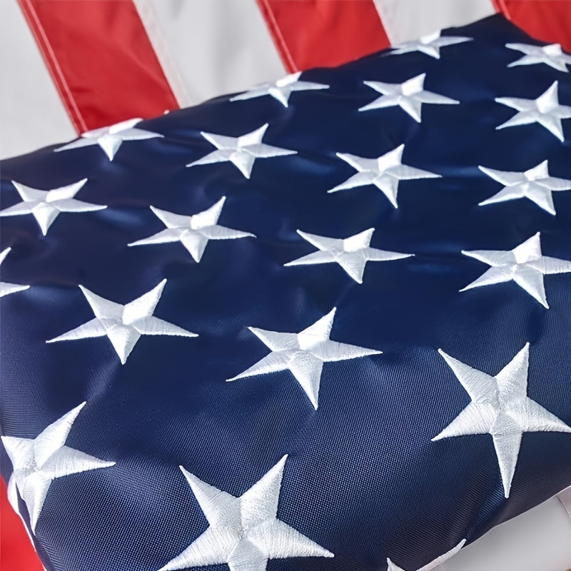

American Flag 4x6 Ft Deluxe Series, Heavy Duty Spun Polyester, All Weather Us Flag Usa High Wind With Embroidered Stars, Sewn Stripes, Durable United Outdoor Outside