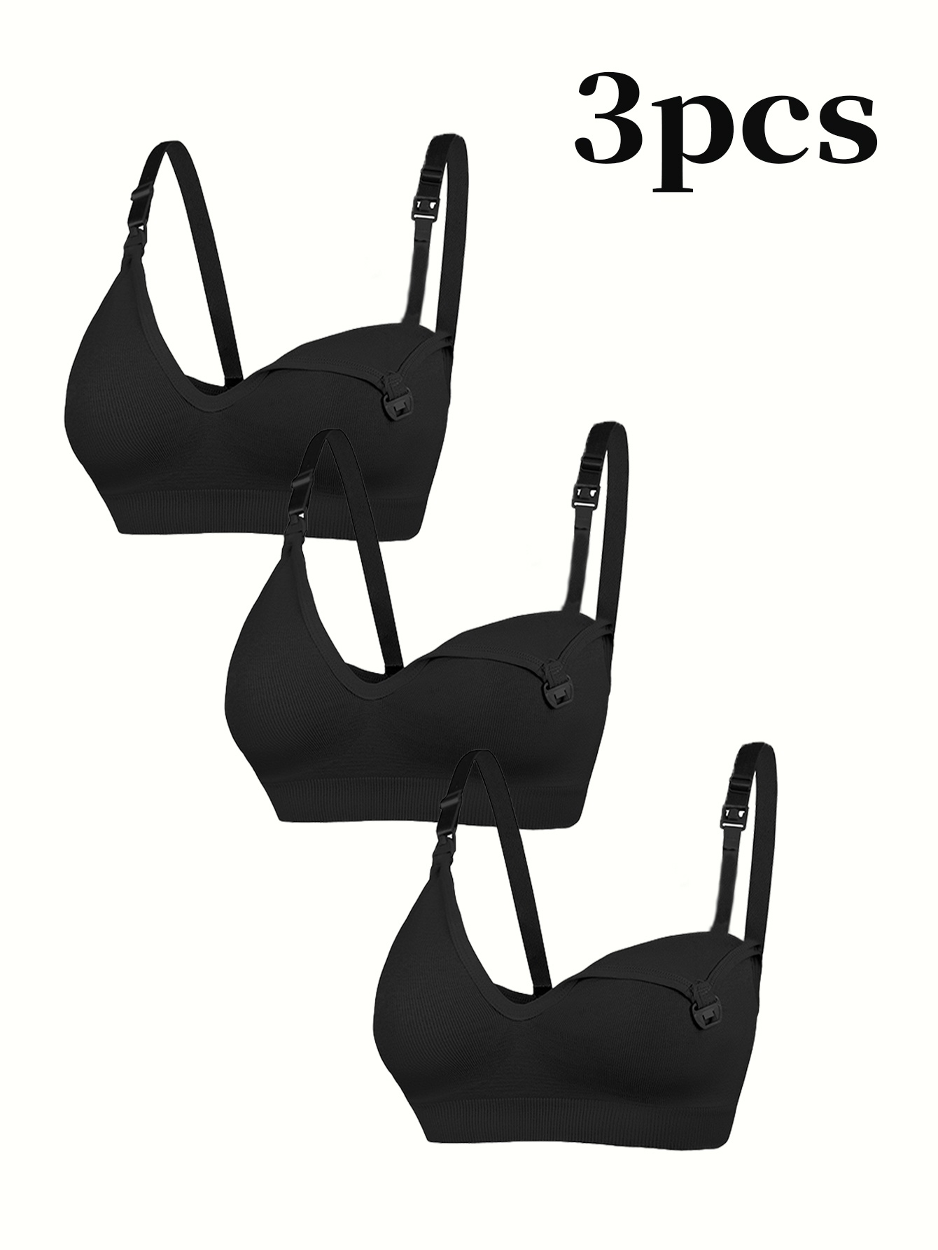 Adjustable Maternity And Nursing Bras for Women, Set of Three