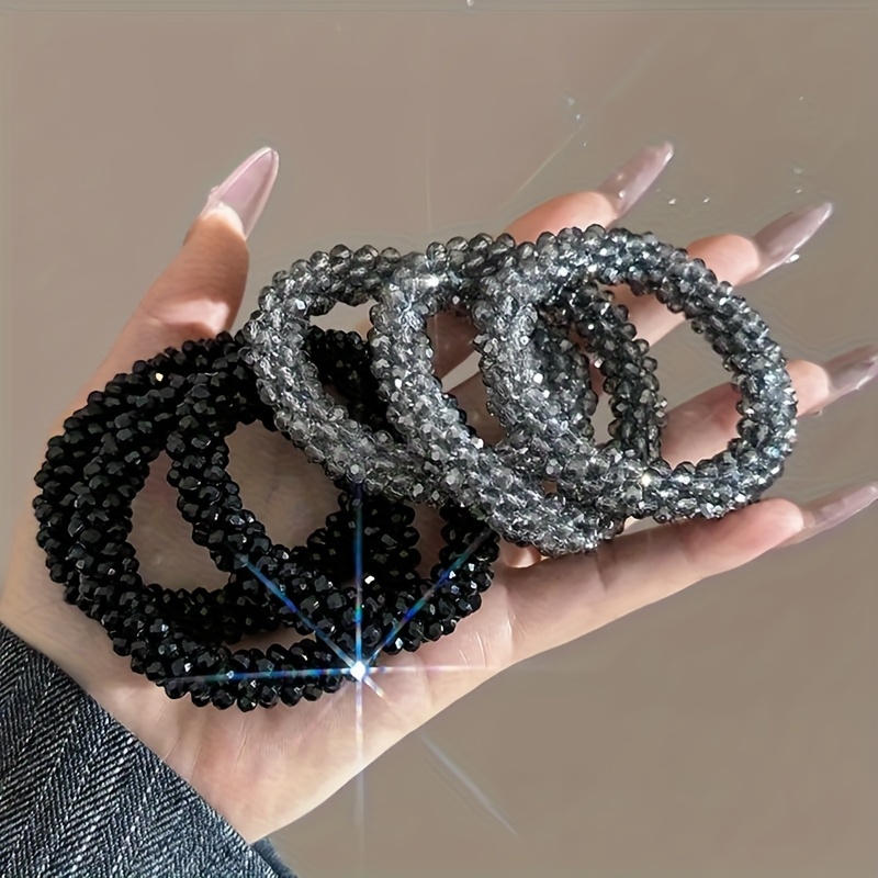 2pcs shiny hair ties high ponytail - Temu Mauritius display picture 2