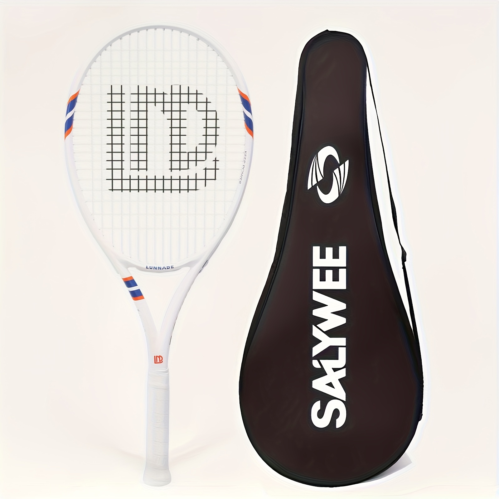 TEMU 1pc Tennis Racket With Bag, Lightweight Carbon Racquets For Men Women, Suitable For Sports Tennis Training