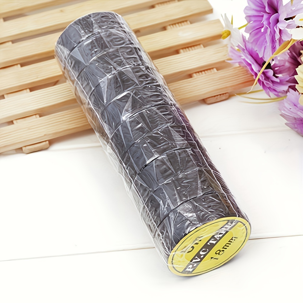 

5pcs Black Electrical Tape, High-temperature Resistant Adhesive Sealant For Workshop Use - Pp Material