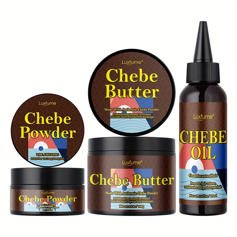 TEMU Hair : Oil + Butter + Powder | Split Ends, Reduce Breakage & Dry Hair | Natural Haircare Bundle