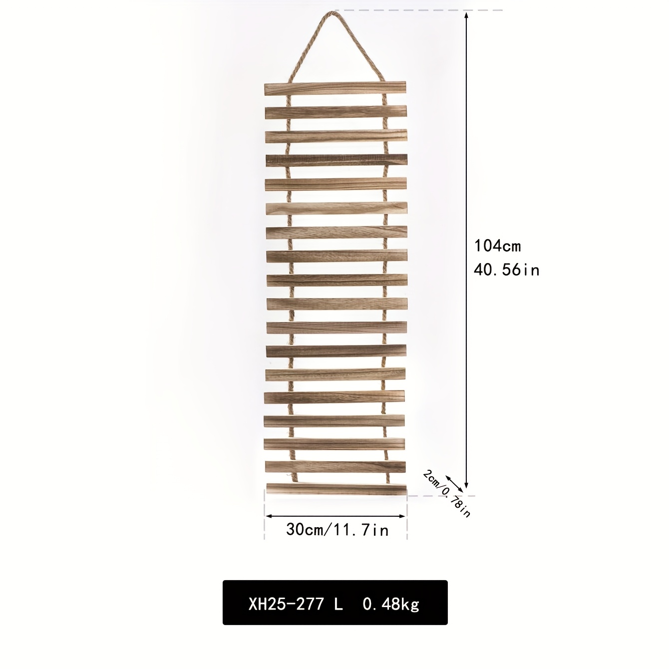 Image of Home Gardening Hanging Flower Rack, Indoor Decorative Shelf, Balcony Vase Decor Hanging Rack, Handmade Garden Supplies