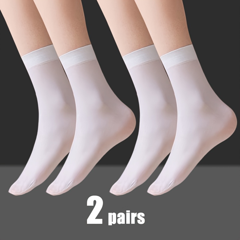 Pack Of Japanese And Korean White Short Socks, Comfortable And Elastic For Daily Use