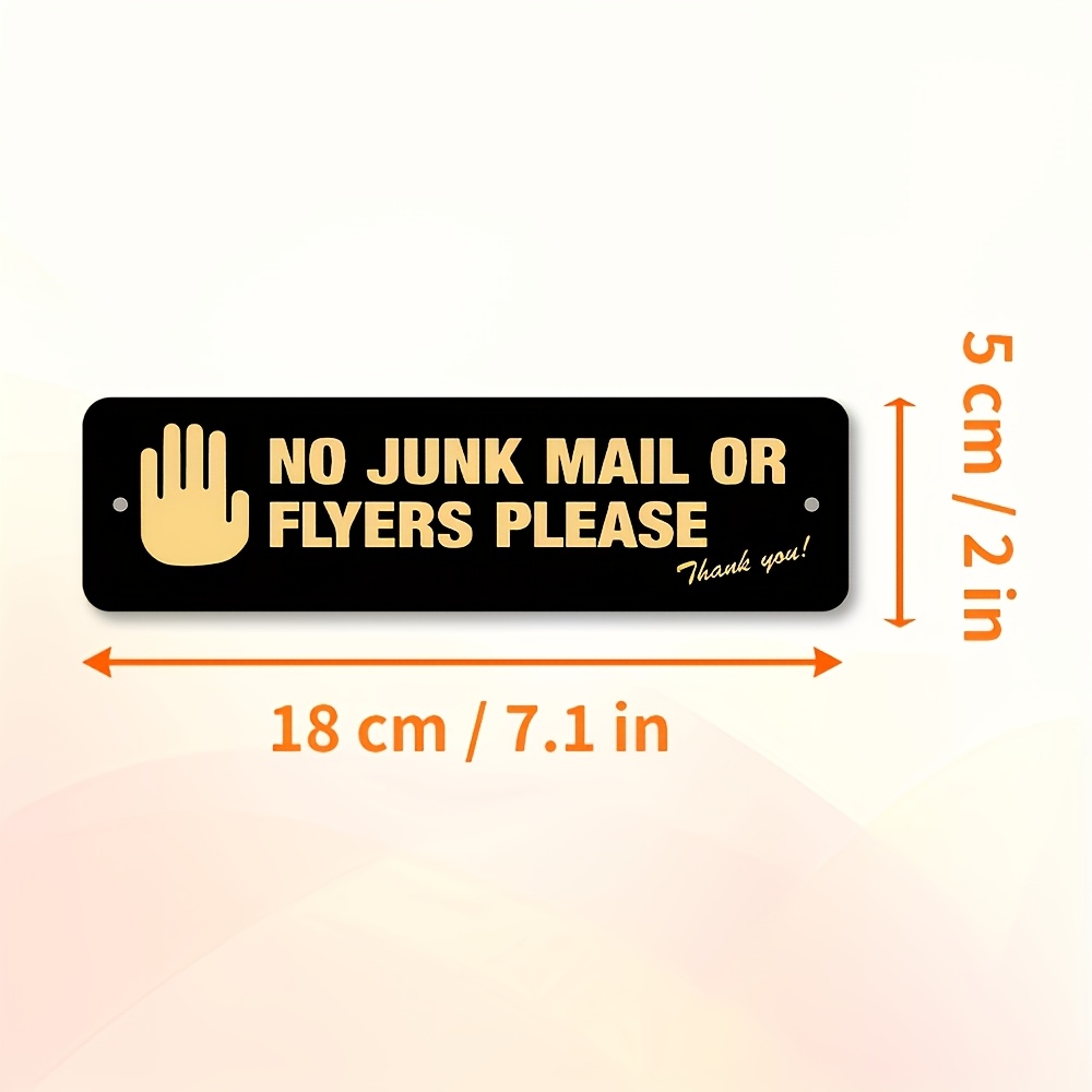 TEMU 2D Plat - [2D Plat] Plan 2D - Ne Pas Envoyer de Publicités ou de Flyers - Pas de Indésirable - Pas de Demande - pour Boîte aux Lettres de Porte