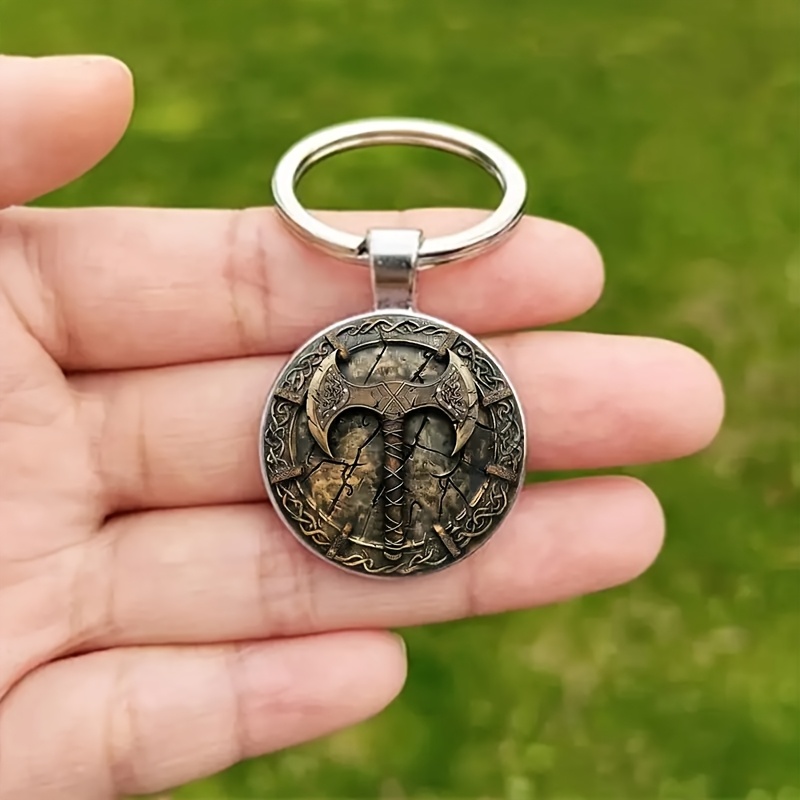 mens viking axe keychain stainless steel fashionable Temu Malaysia