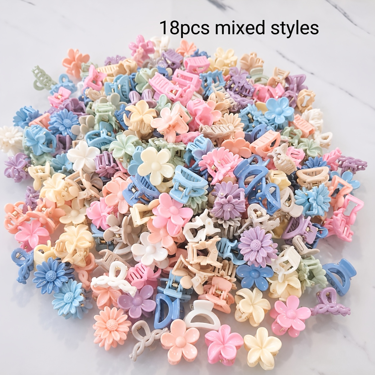Image of 18pcs Mixed Small Style Hair Claw Clips Set Minimal Hair Clips Non-slip Hair Accessories For Daily Wear Random Mix Set Gift For Women