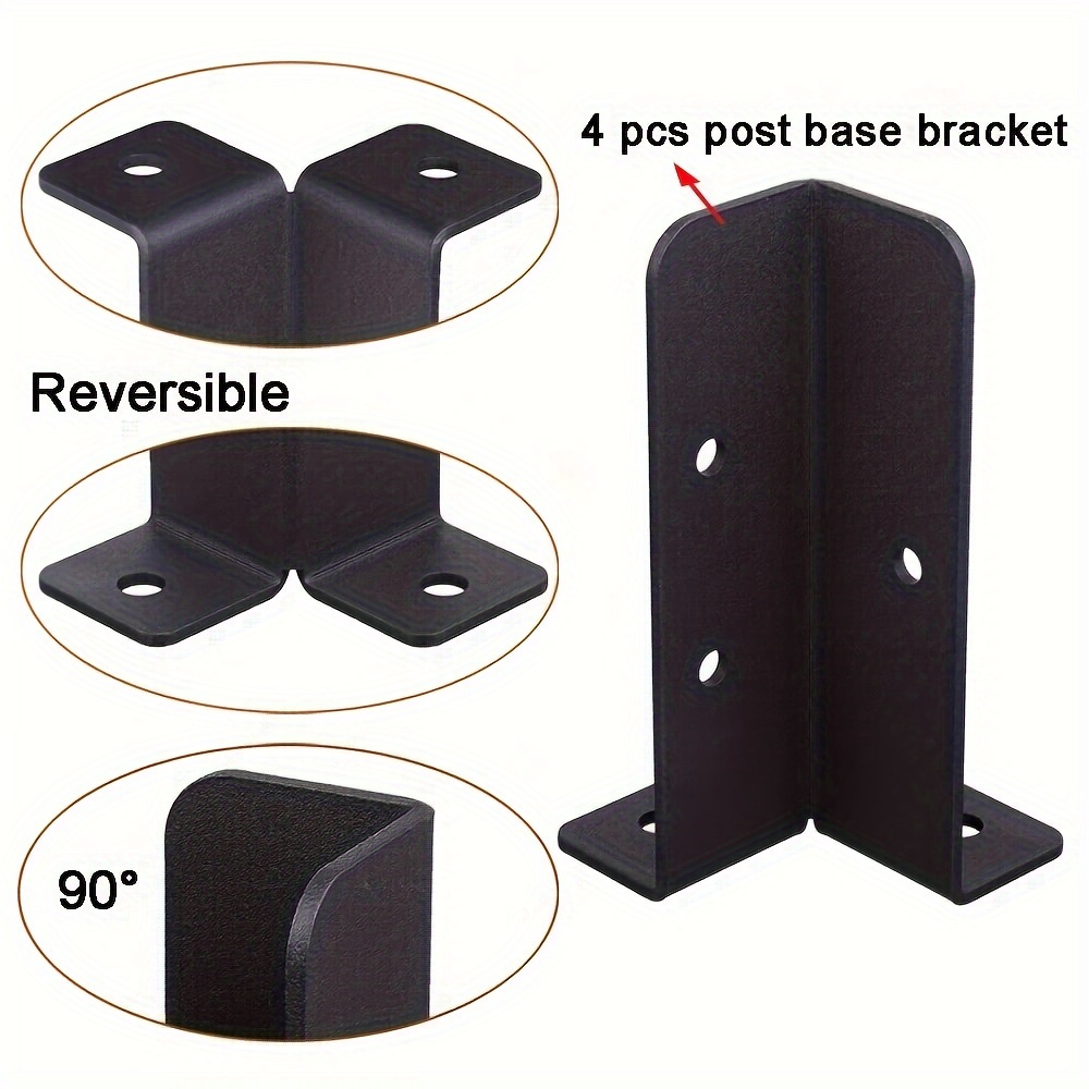 ITeVe.GD Base De Anclaje Para Poste De Madera, Base De Poste De Valla De Madera De Hormigon Para Madera De 4 X 4 Pulgadas Real3 5 X 3 5 Pulgadas