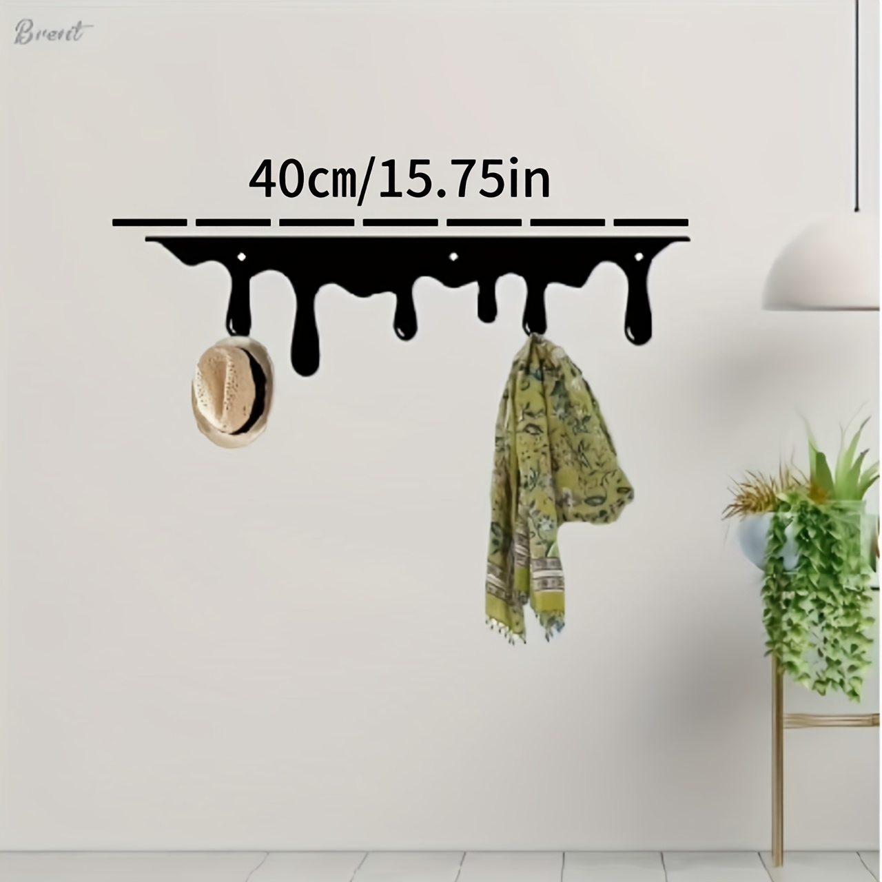 TEMU 1pc Porte-manteau de pince à gouttelettes en tailles optionnelles, Art mural en métal, pour porte-manteau d'entrée, Crochet de porte-manteau