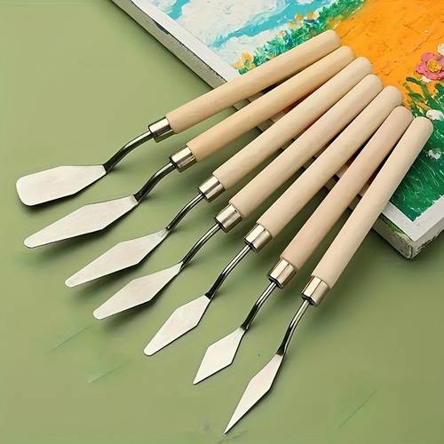 7pcs stainless steel cake cream scraper set lcing pastry and decoration fathers day gift 1set cake spatula baking decorating cream smoothing scraper 7pcsset