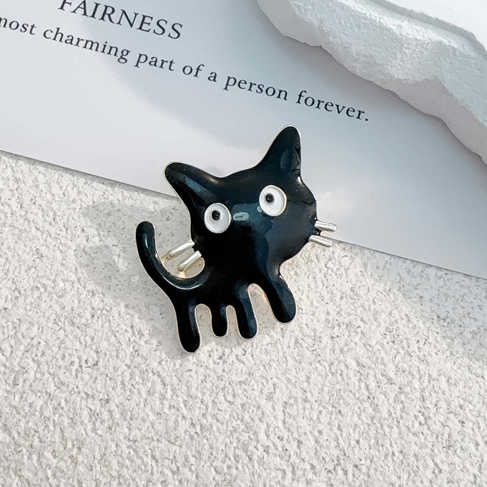 TEMU Schattige Pop -stijl -Gluren Kitten Broche, Elegante en Modieuze Hoogwaardige Speldgesp voor Pakken, Vesten en Kraagaccessoires