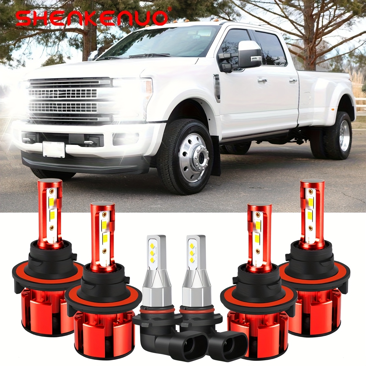 For Ford F250 F350 F450 2005-2019 6000K White LED Headlight Fog - Foto 7