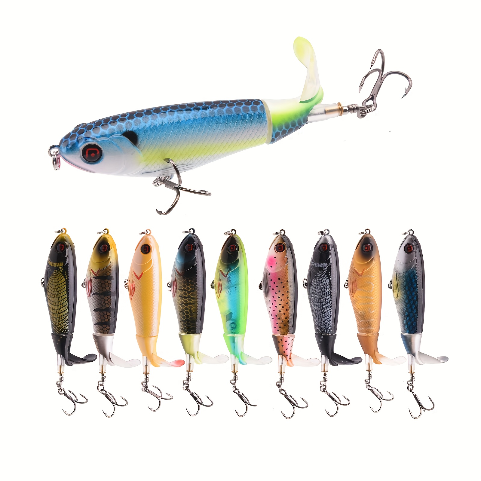 Fishing Lure Topwater Popper Artificial Hard Bait With - Temu