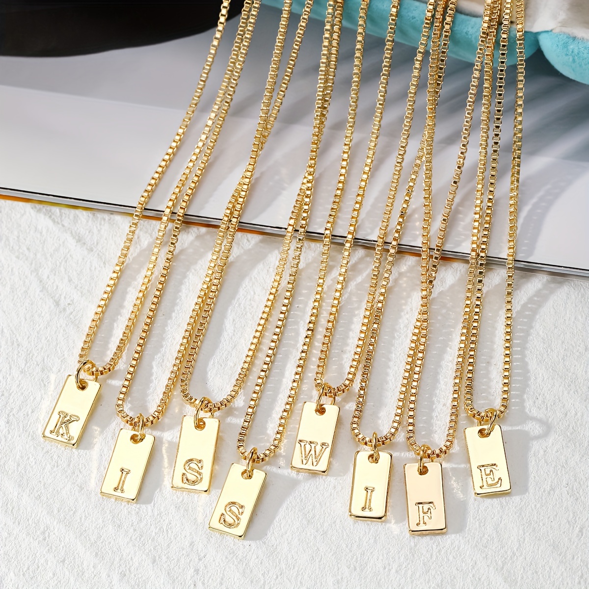 women's fashion chain necklace delicate fine chain box Temu Kuwait