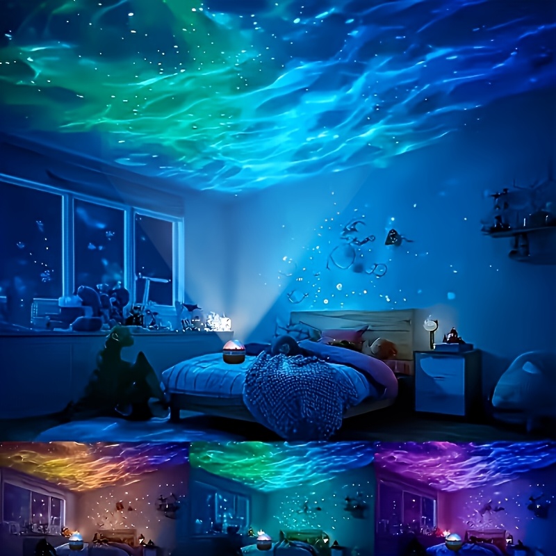 TEMU Premium Starry Sky Mood Light, Featuring A Flowing Milky Way Design For An Ambiance. Usb-powered With Adjustable 7-color Lighting Effects,